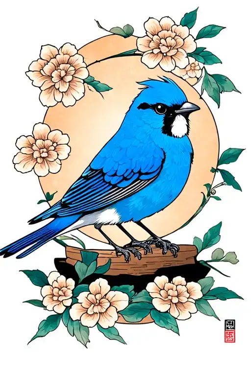Blue Bird Sitting