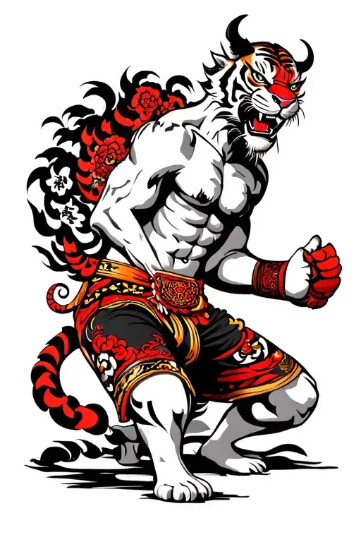 Muay Thai Tiger Kneeing Demon