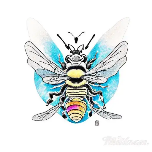 Floral Bee Mountain Skeleton