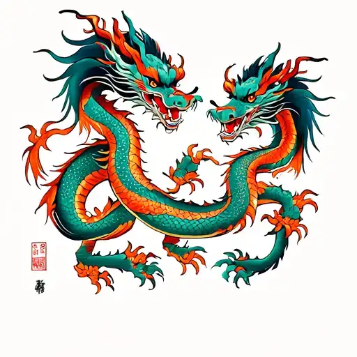 Two Chinese Dragons