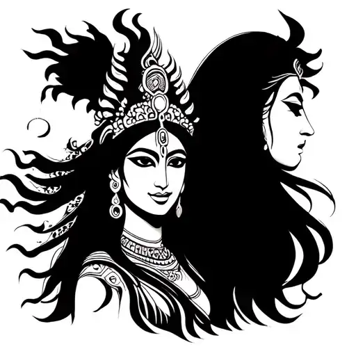 Load Shiva & Kali Godess With Trisul