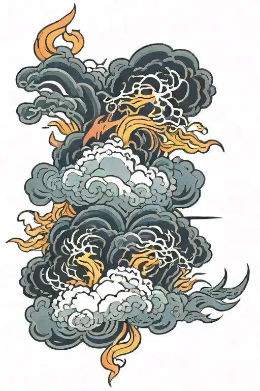Flames Clouds Lightning