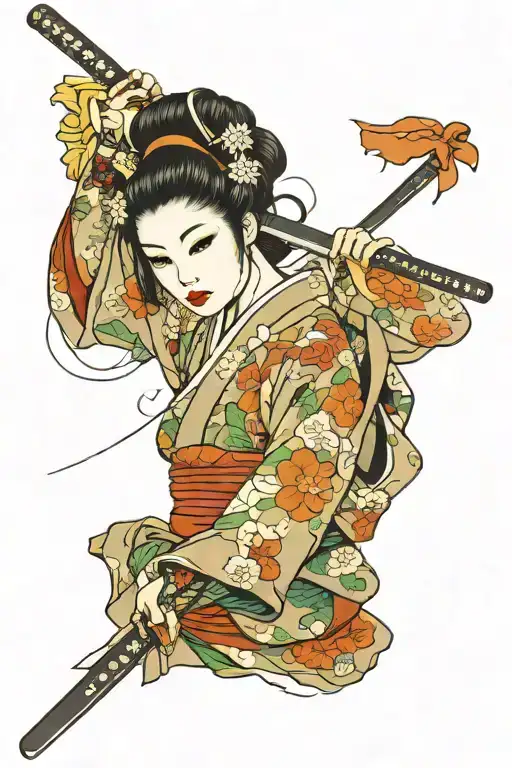 Geisha With A Katana