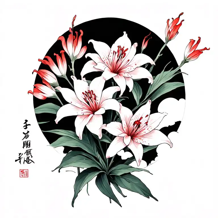 Red Spider Lily Flowers