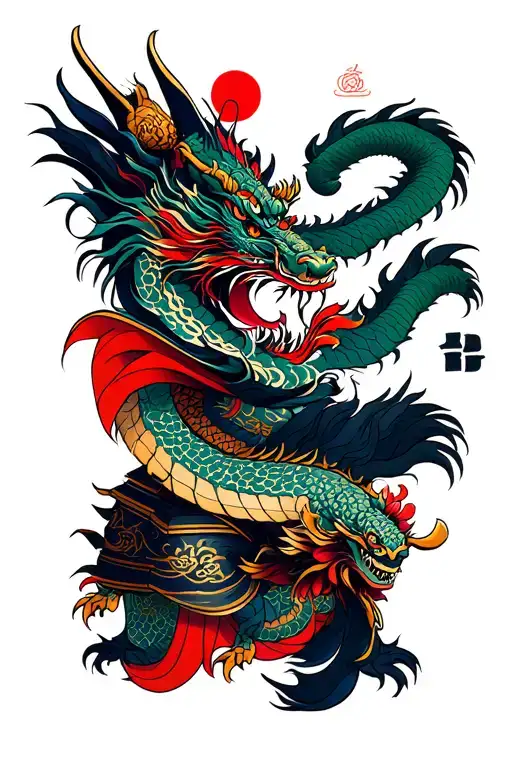 Samurai And Dragon