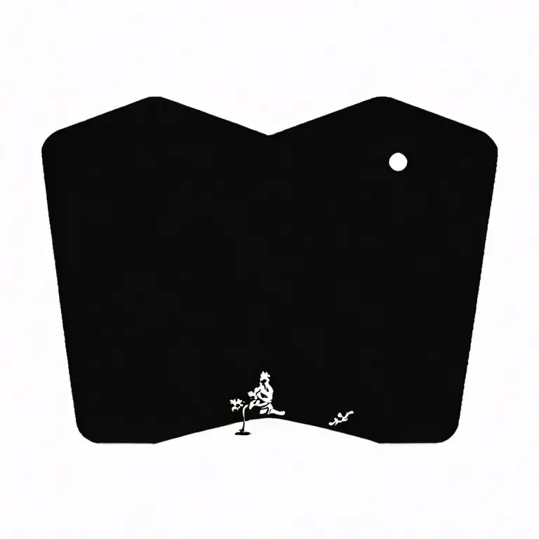 Samurai Kneeling Beneath Cherry Blossom With Sun Rising Slowly