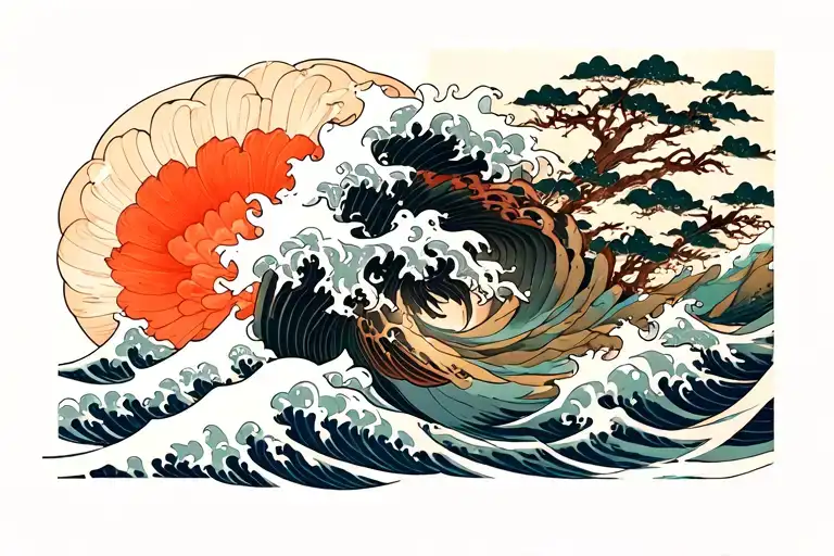 Background And Waves Below