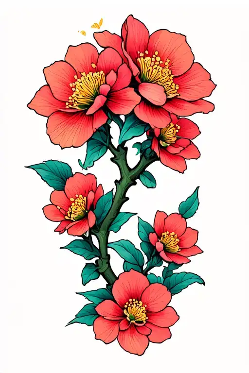 Cheery Blossom On Arm