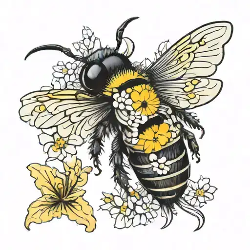 Ru Bee With Yellow Flowers