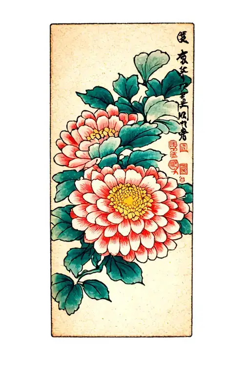 Omamori Tattoo Chrysanthemum
