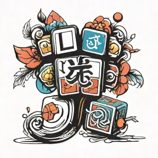 Generate Me A Rubiks Cube Tatoo With The Colors Form The Letter L