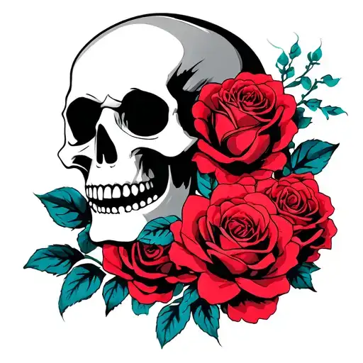 Skull And Roses