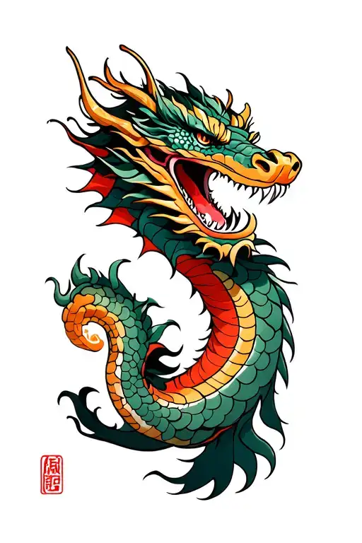 Dragon Head For Knee And Thigh