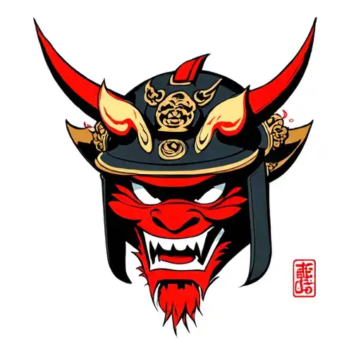 Oni Mask With Helmet