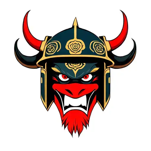 Oni Mask With Helmet