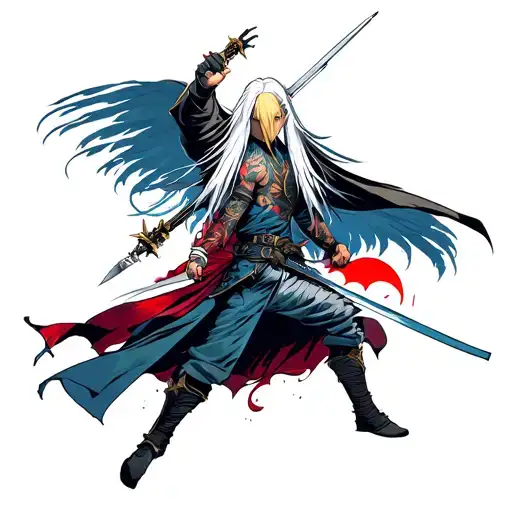 Battle Between Cloud Strife And Sephiroth Of Final Fantasy Vii