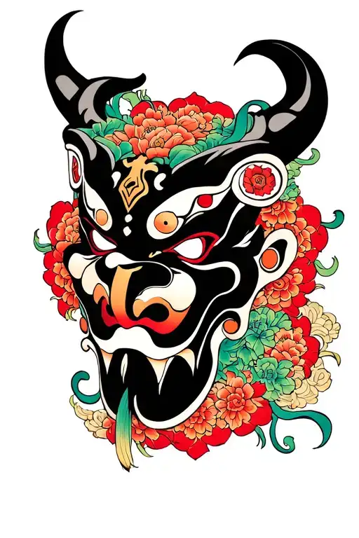Oni Mask Surrounded