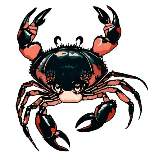 Horny Girl With Black Nail Polish On Her Feet And Crabs On Her Hands