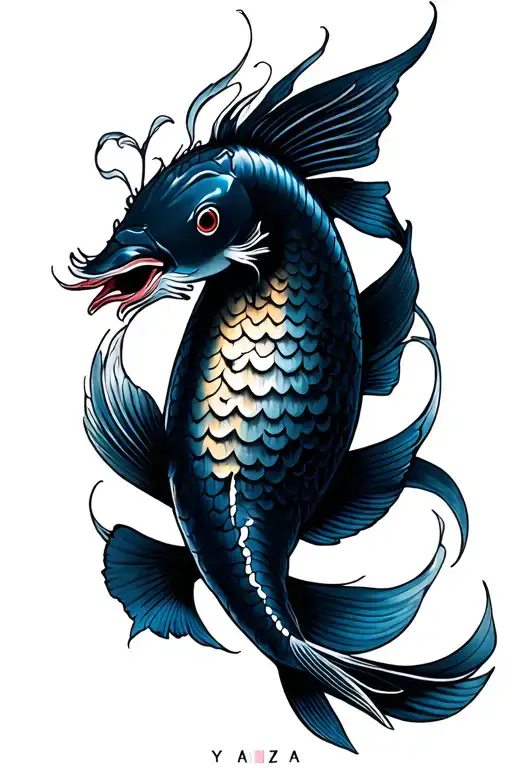 Yakuza Japanese Koi Fish Transforming