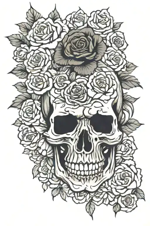 Skull And Roses