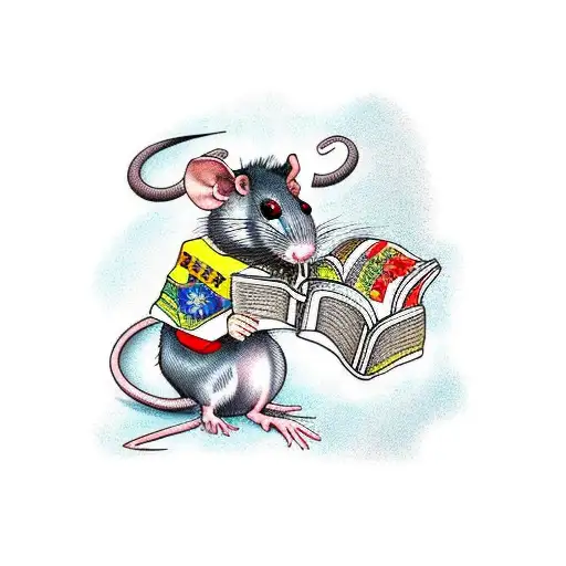 A Rat Wearing A Brazil Football Jersey Reading A Book Titled 'The Art Of War'