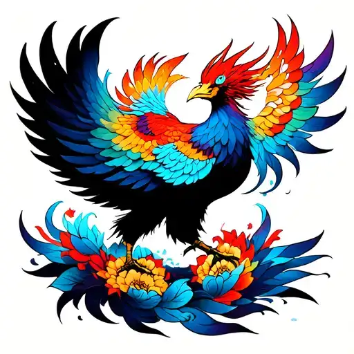 Psychedelic Rising Phoenix