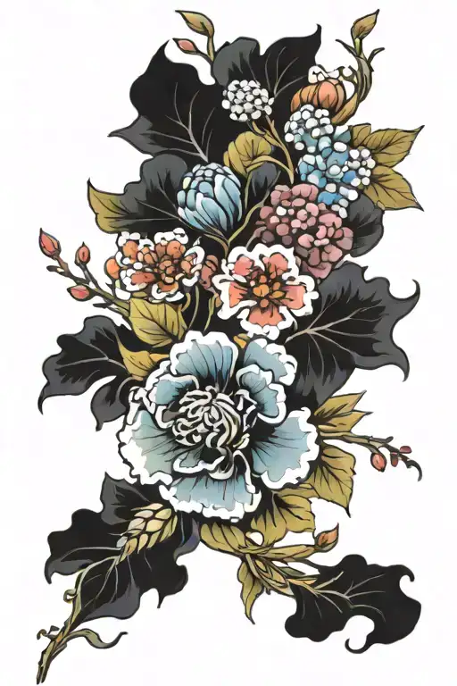 Watercolor Flower Bouquet