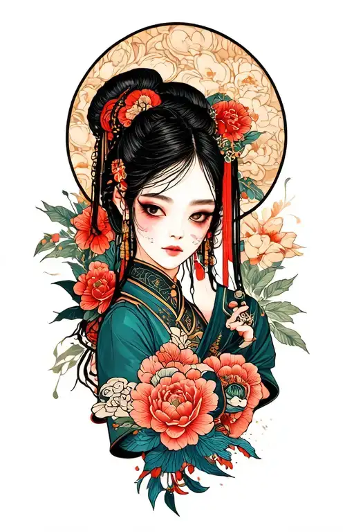 Alien Androgynous And Young Woman