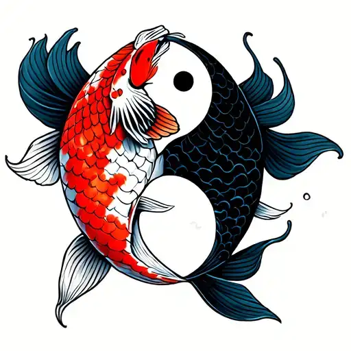 Koi Carp Similar As Yin Yang