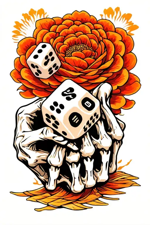 Skeleton Hand Rolling 444 Dice