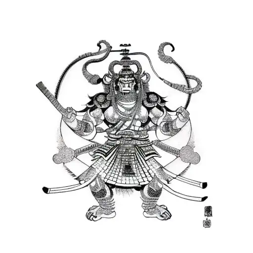 Hanuman Samurai Style
