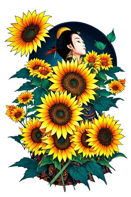 Samurai Sunflower Field