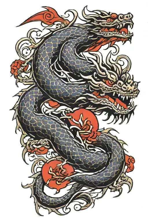 Dragon Heart Symbolizing Love