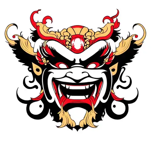 Irezumi Oni Mask Full Sleeve