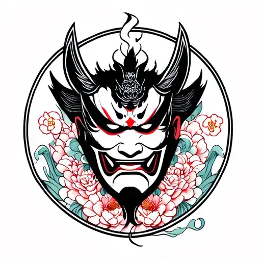 Irezumi Hannya Mask Full Sleeve Tattoo Design Inspired