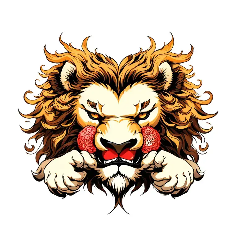 Lion Pawing At My Heart Through My Skin