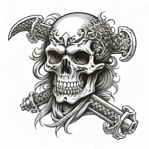 Skull And Samurai Warrior