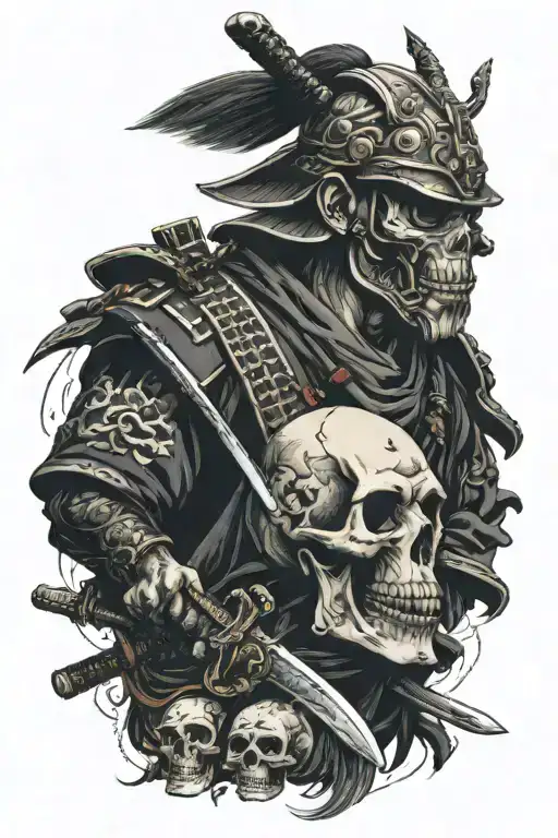 Skull And Samurai Warrior