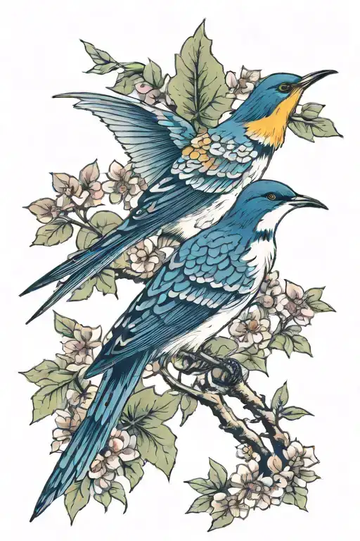 Birds And Forest In Space