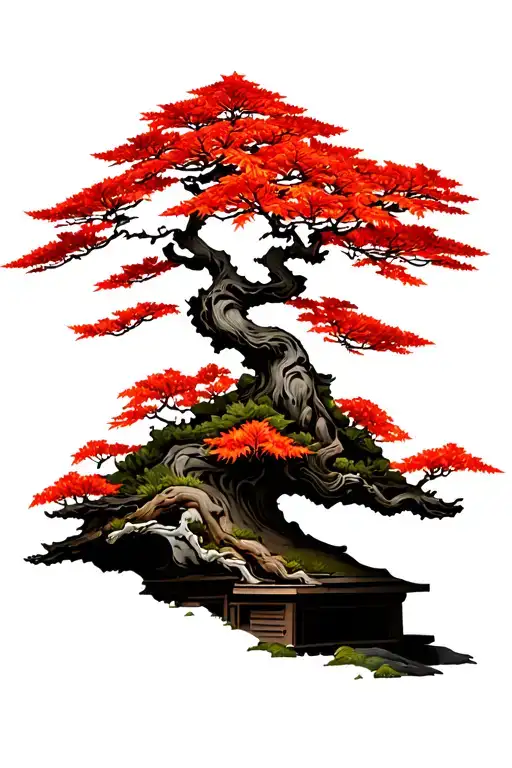 Bloodgood Japanese Maple Bonsai Tree In Fall