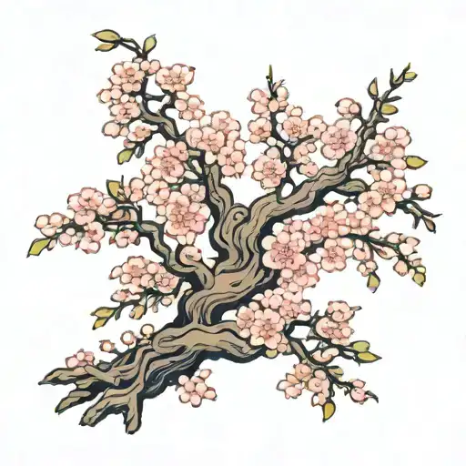 Cherry Tree With Pink Leaves