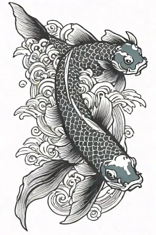 Koi Fish Swimming