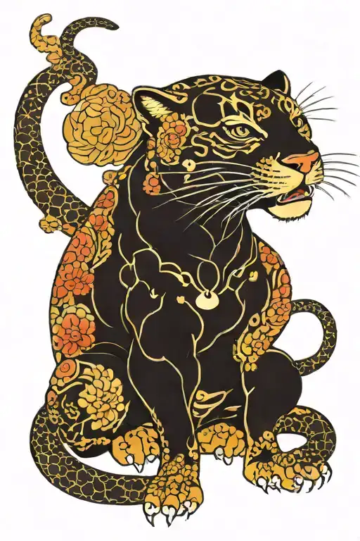 Japa Panther Full Body Shaped Like