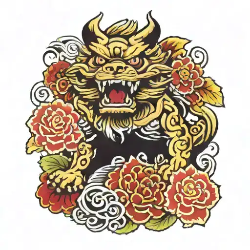 Japanese Fu Dog Chest