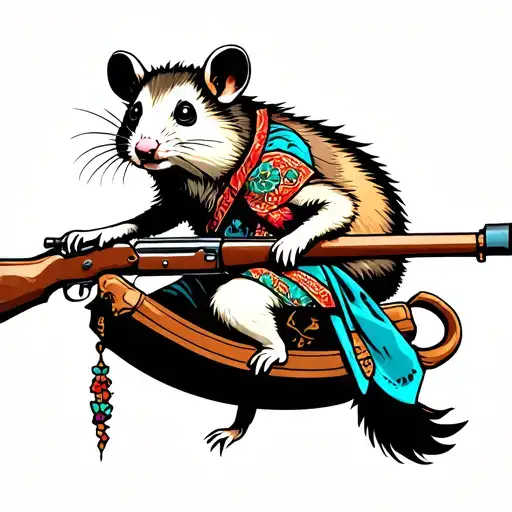Sweet Possum Riding Missle