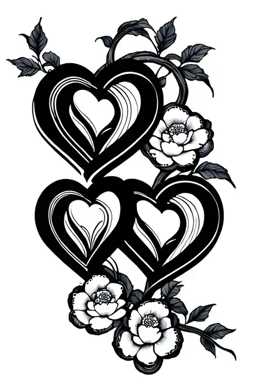 Double Heart With Infinity Symbol Intertwined