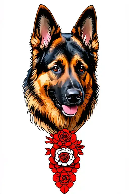 German Sheperd Head