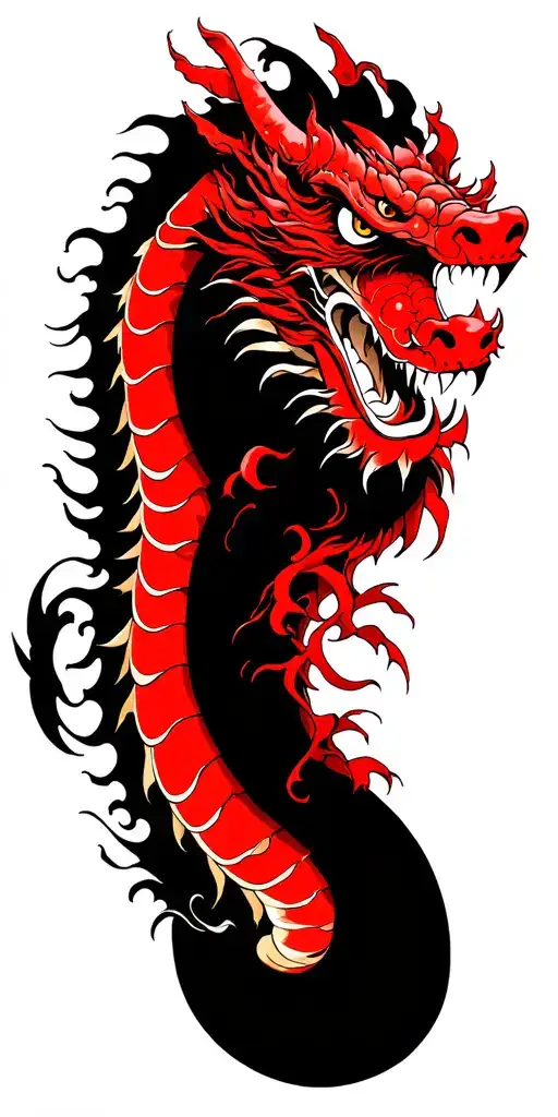 Chinese Dragon Ocean Scene