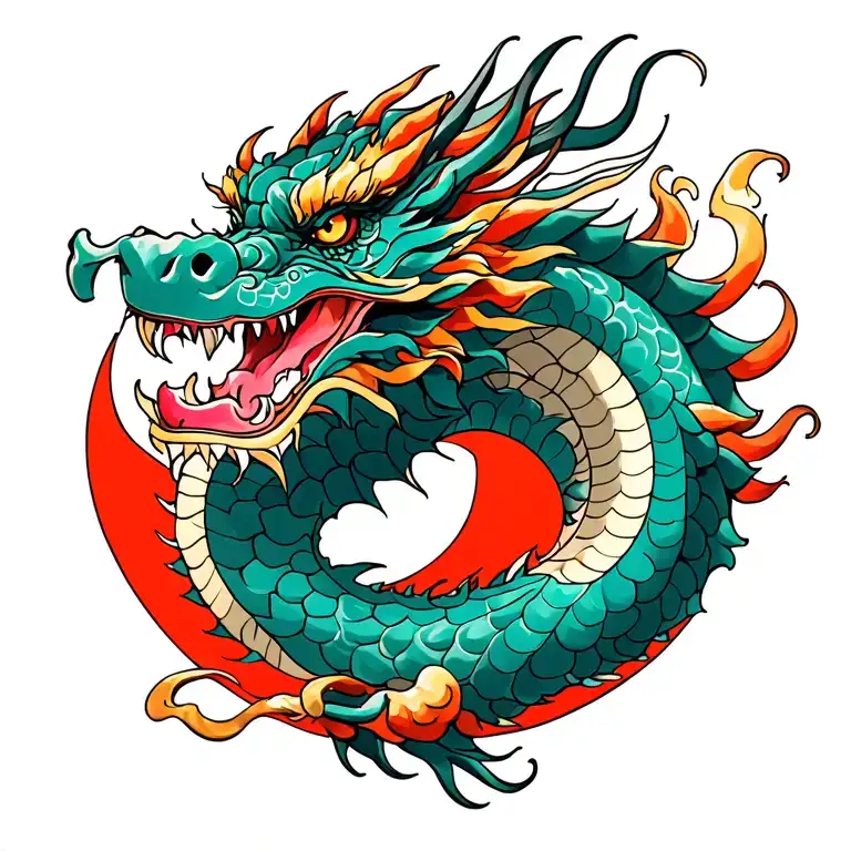 Irezumi Tattoo Of Dragon