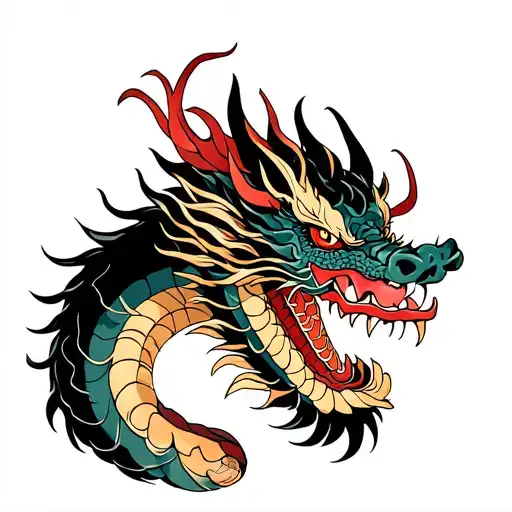 Ryujin Dragon Half Sleeve